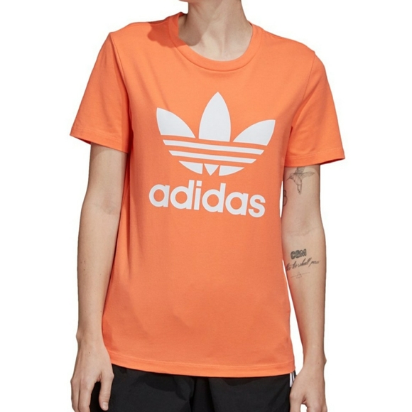 adidas Tops - Adidas Coral-white Trefoil Tee